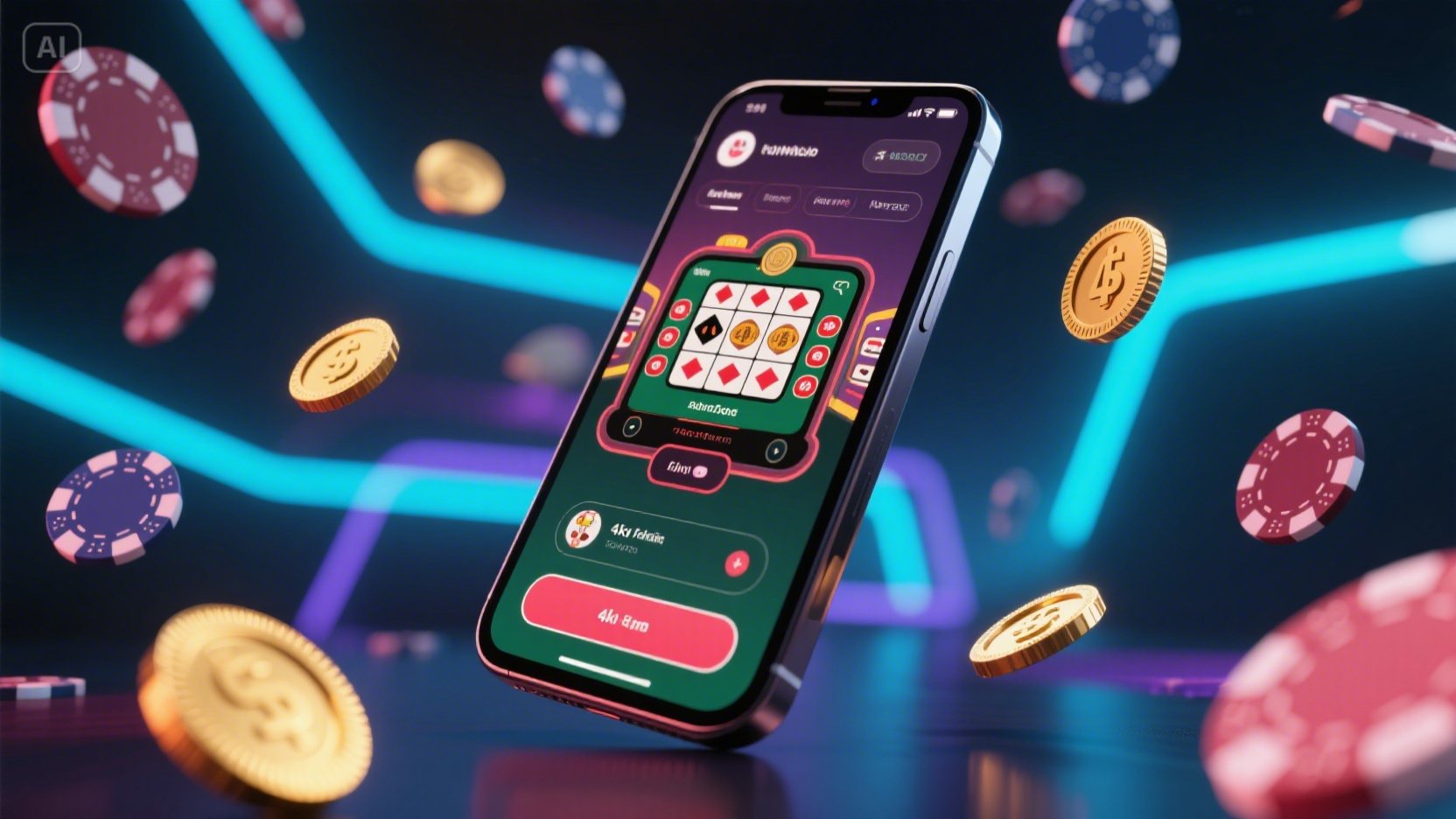 Casino lucky spin win game desktop and mobile interfaces