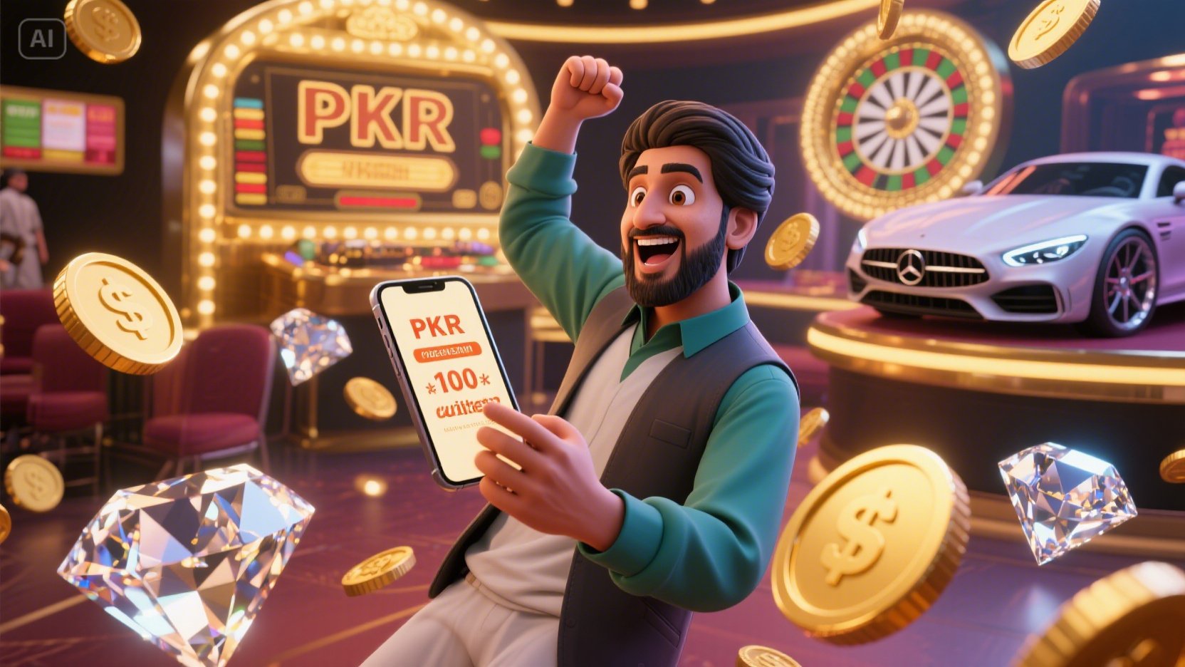 Casino lucky spin win game desktop and mobile interfaces